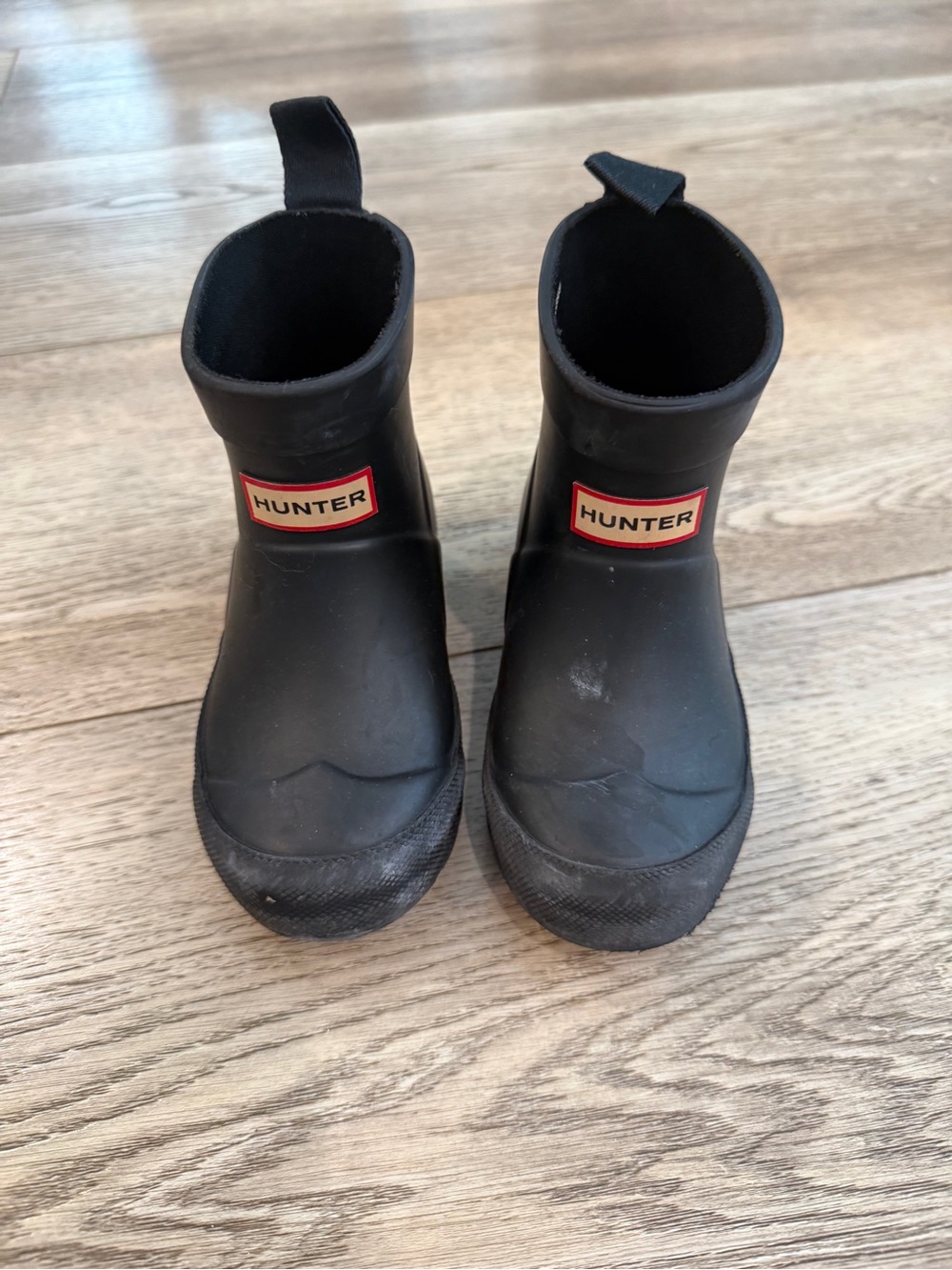 Hunter Toddler Black Short Rain Boots | size 8c